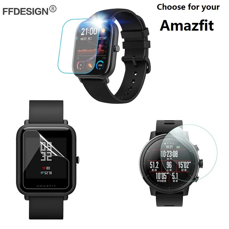 5-кратная нано-защитная пленка для Amazfit Bip (не стекло) Защита экрана 2 Stratos GTS GTR 47 мм 42