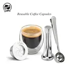 Многоразовая кофейная капсула RECAFIMIL для фотографий, кофейный фильтр синего цвета, многоразовая стальная кофейная чашка для эспрессо