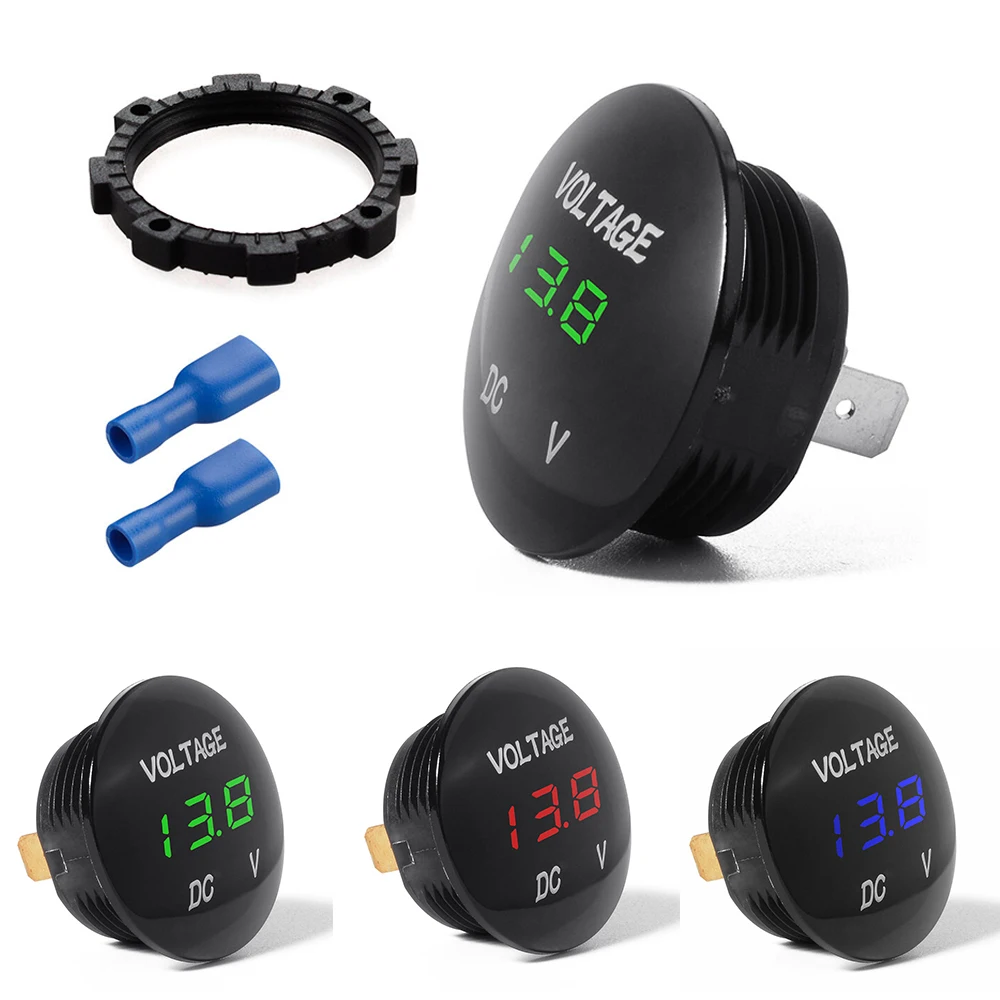 

Universal Voltmeter LED Battery Gauge Voltage Meter Car Plastic Display