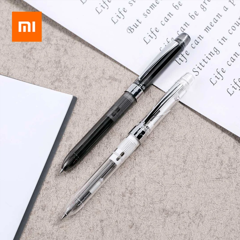2019 Xiaomi 4 в 1 шариковые ручки + механический карандаш 0 5 мм ластик канцтовары