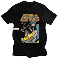 retro space cowboy bebop t shirt men cotton japanese anime tees short sleeved summer tshirt manga graphic shirt tshirt