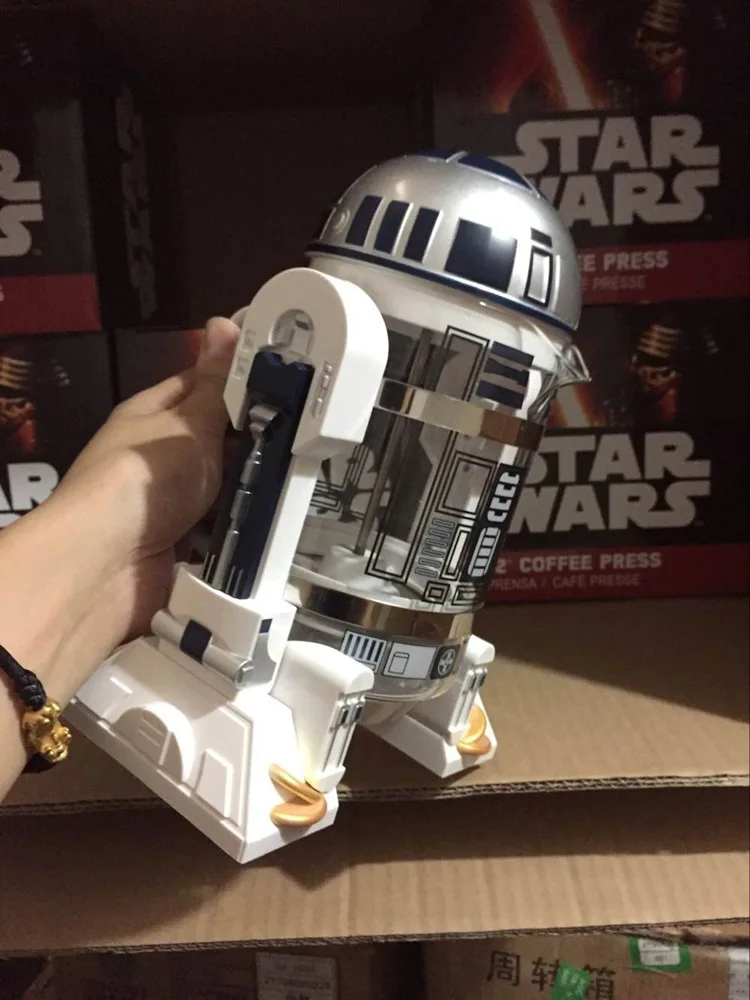R2D2 фигурки Модель стеклянная бутылка для хранения воды коллекция роботов