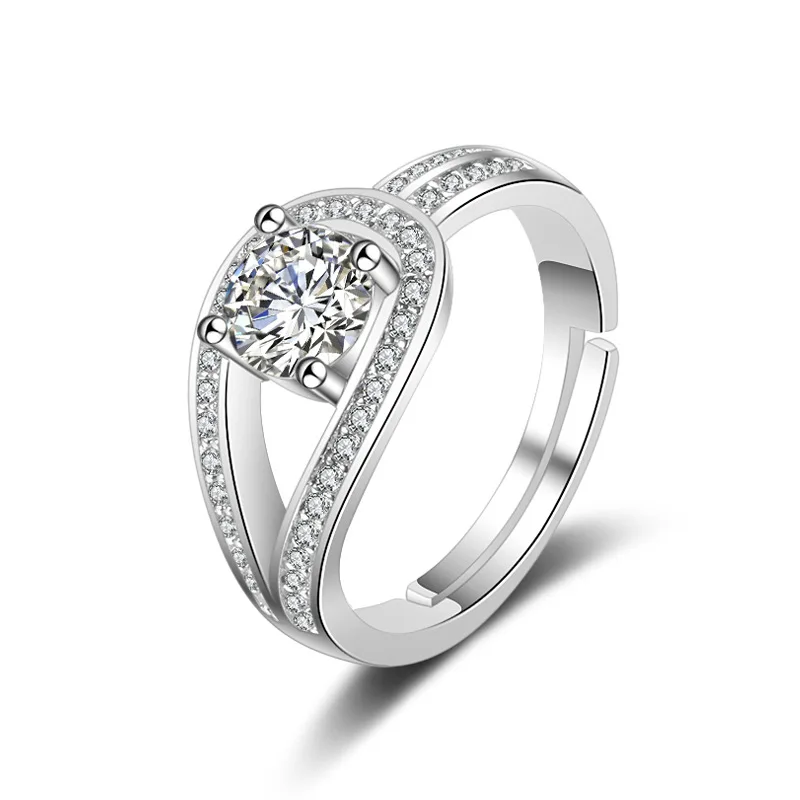 Изменяемое обручальное кольцо для женщин AAA + CZ хрустальные сердечки и Стрела