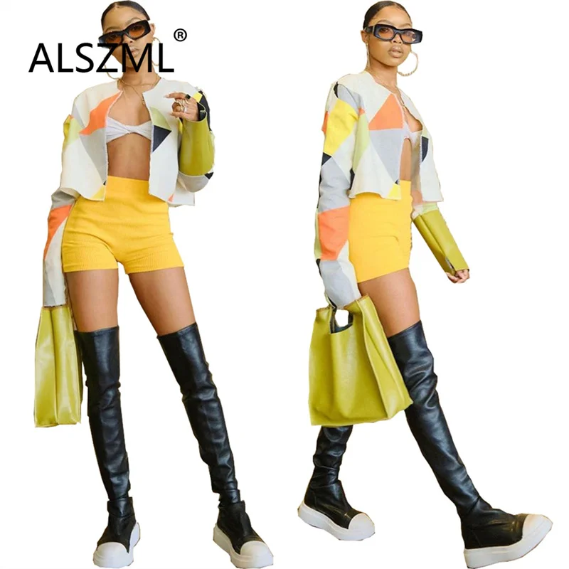 Женский кардиган с длинным рукавом и геометрическим принтом | Женская одежда