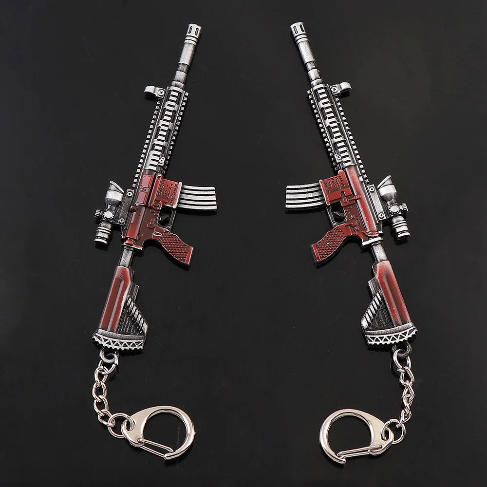 2 шт. 15 стилей 12 см игровой снайперский брелок "Боевые поля" брелок 98K AK47 пистолет из сплава ключей ювелирных изделий Подарок для поклонников PUBG Мужские крючки.