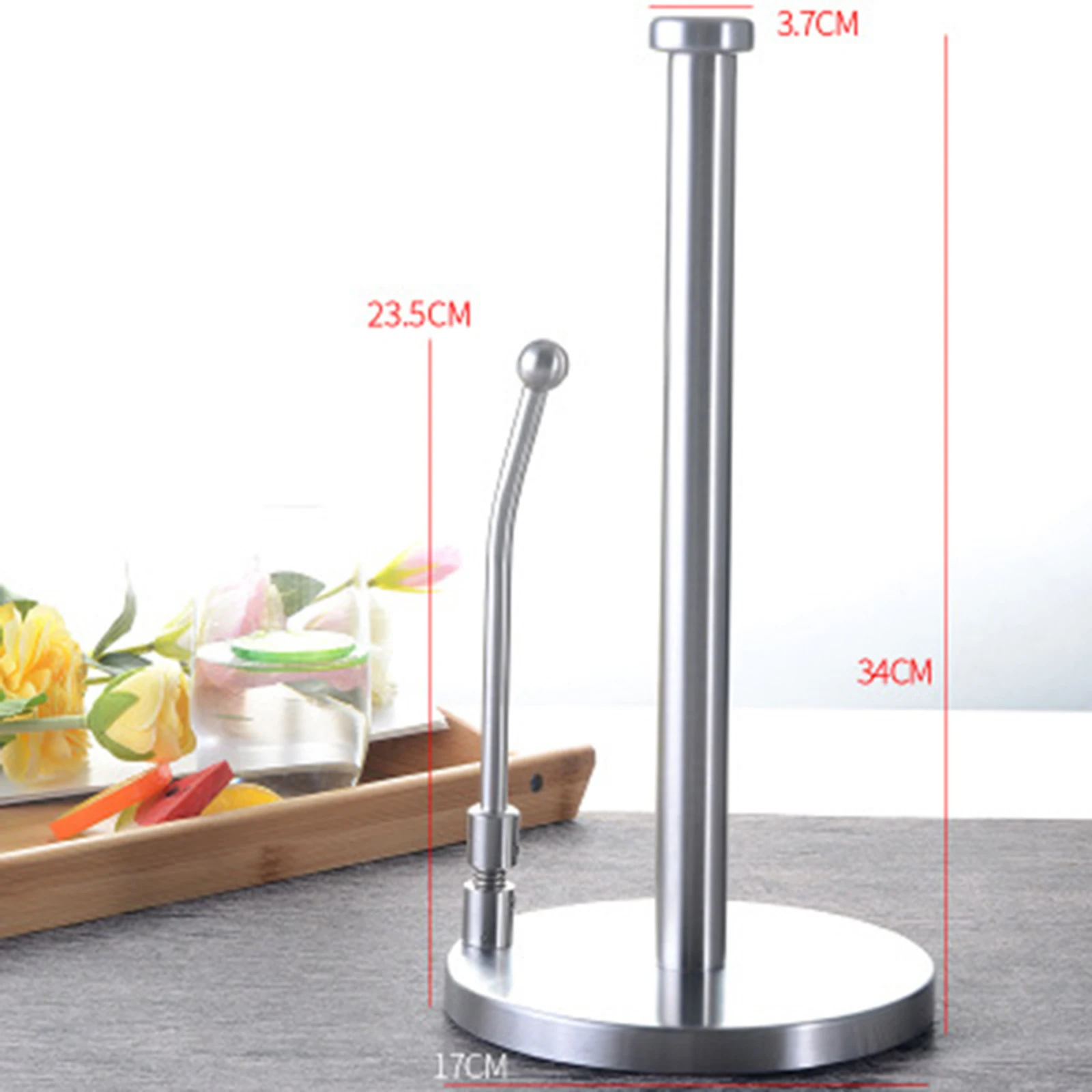 

New Paper Towel Holder Stainless Steel Standing Paper Towel Organizer Roll Dispenser for Kitchen Countertop Home NE