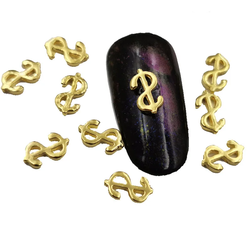 

100 BULK! 3D Money Sign nail decoration Dollar Sign charm DIY Peso nail tip Manicure tool Luxury win lottery USA Money OP-2KL49F