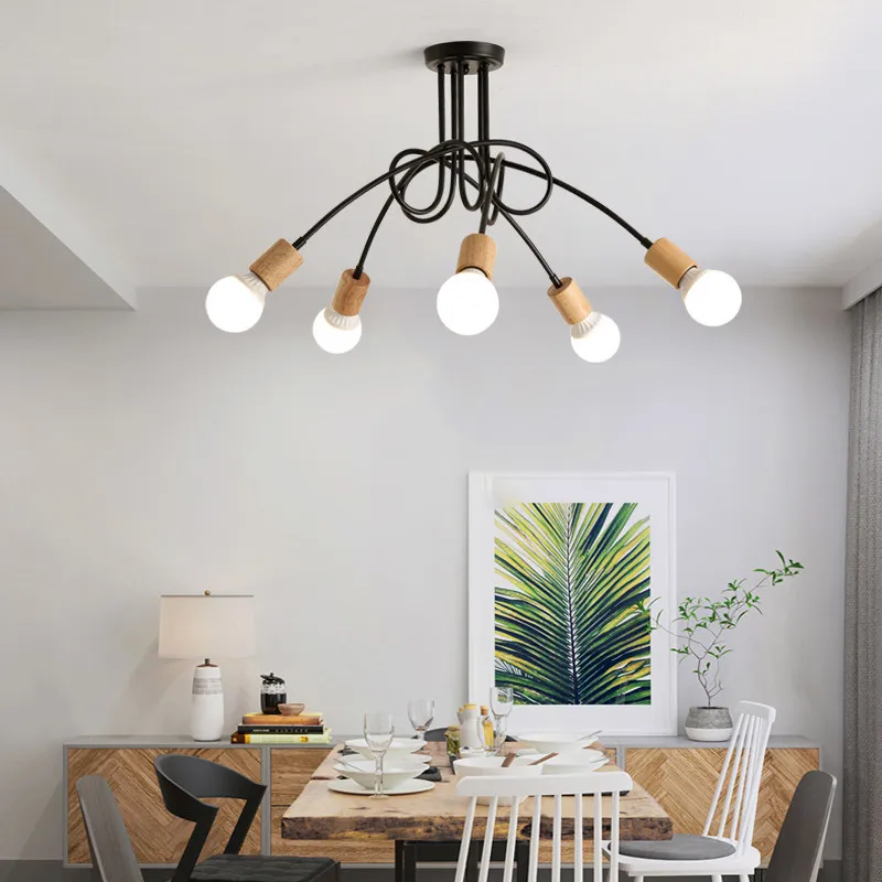 Скандинавская Потолочная люстра винтажная лампа в стиле индастриал для кухни