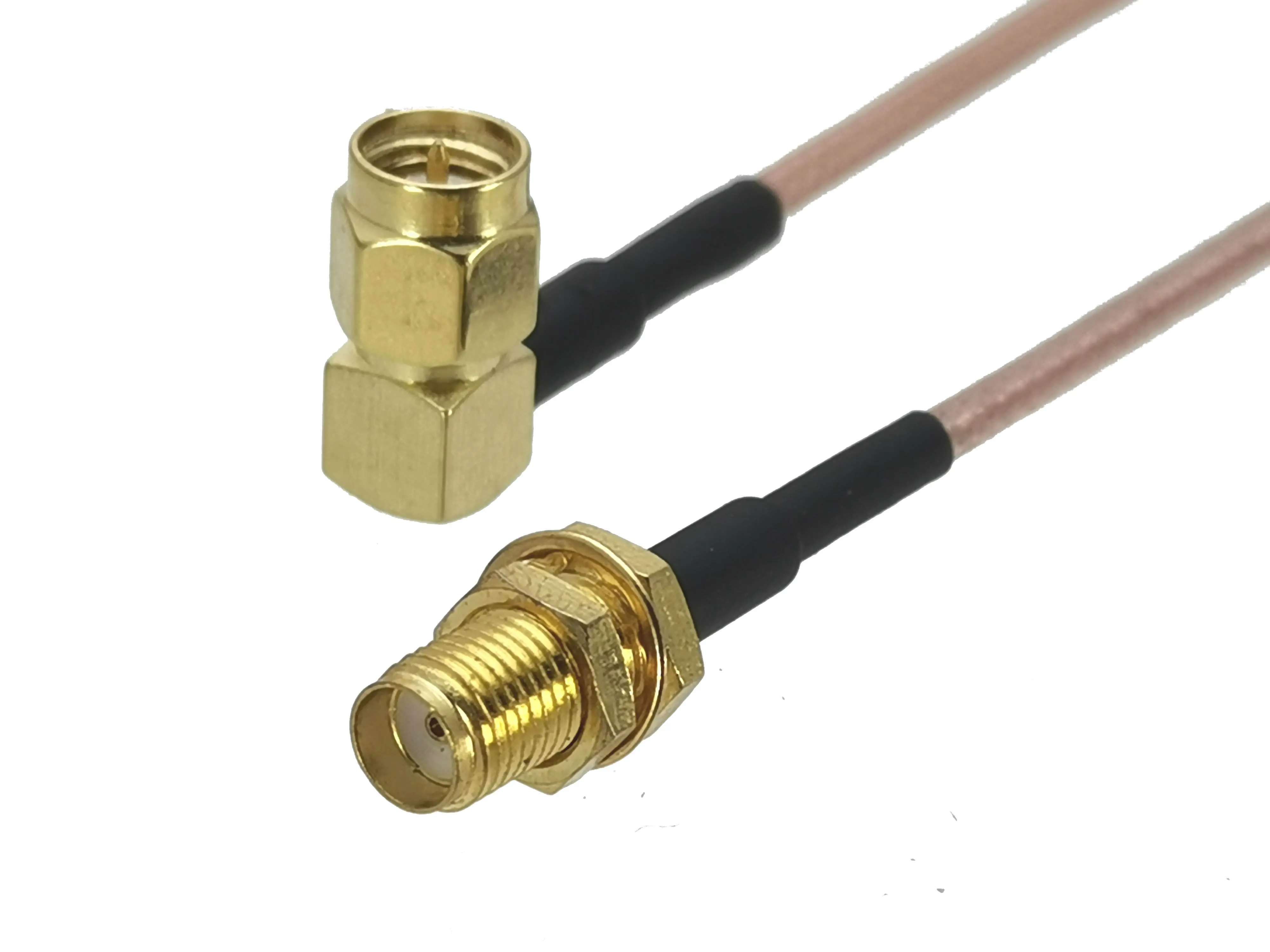 1Pcs RG316 SMA Female Jack Bulkhead to Male plug Right angle Connector RF Coaxial Pigtail Cable For Radio Antenna 4inch~10M |