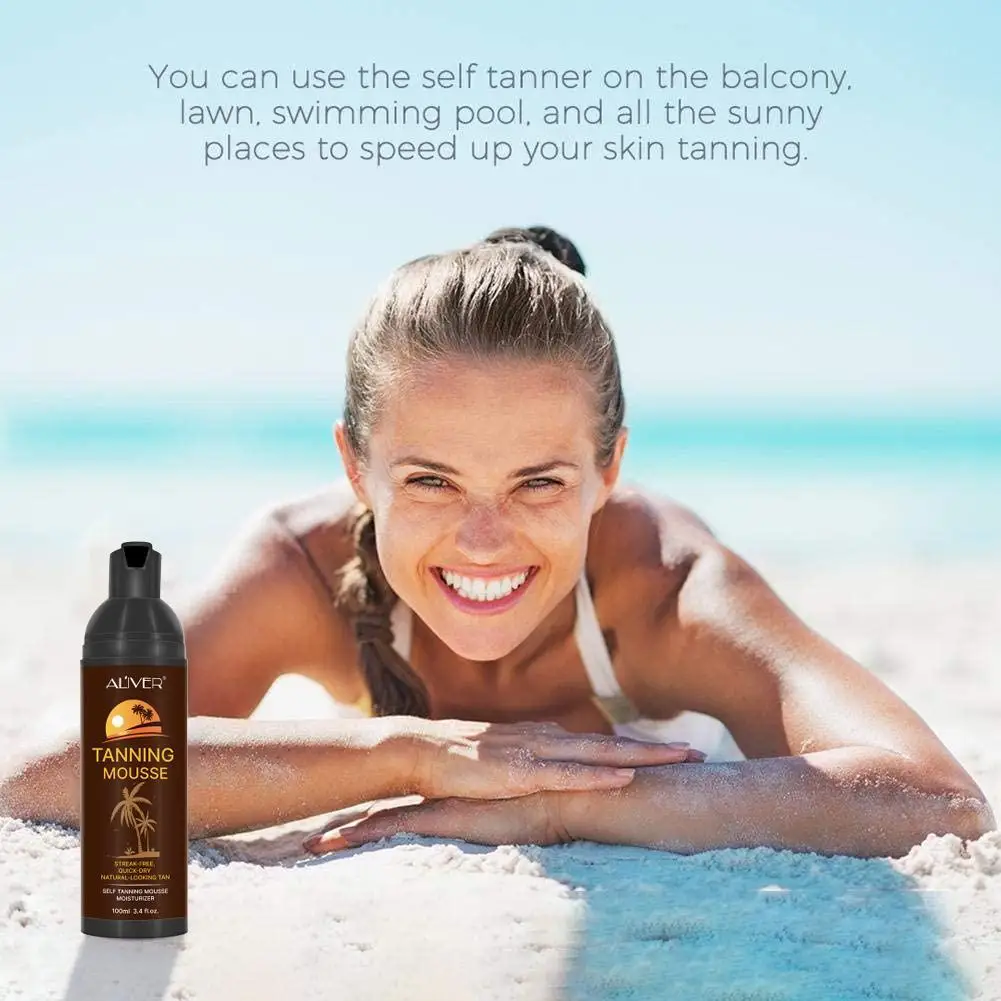 

Long Lasting Natural Fake Beach Freeship Sunless Tanning Lotion Mousse Tan Suntan Self Tan Organic Tannin Body A8K Lasting