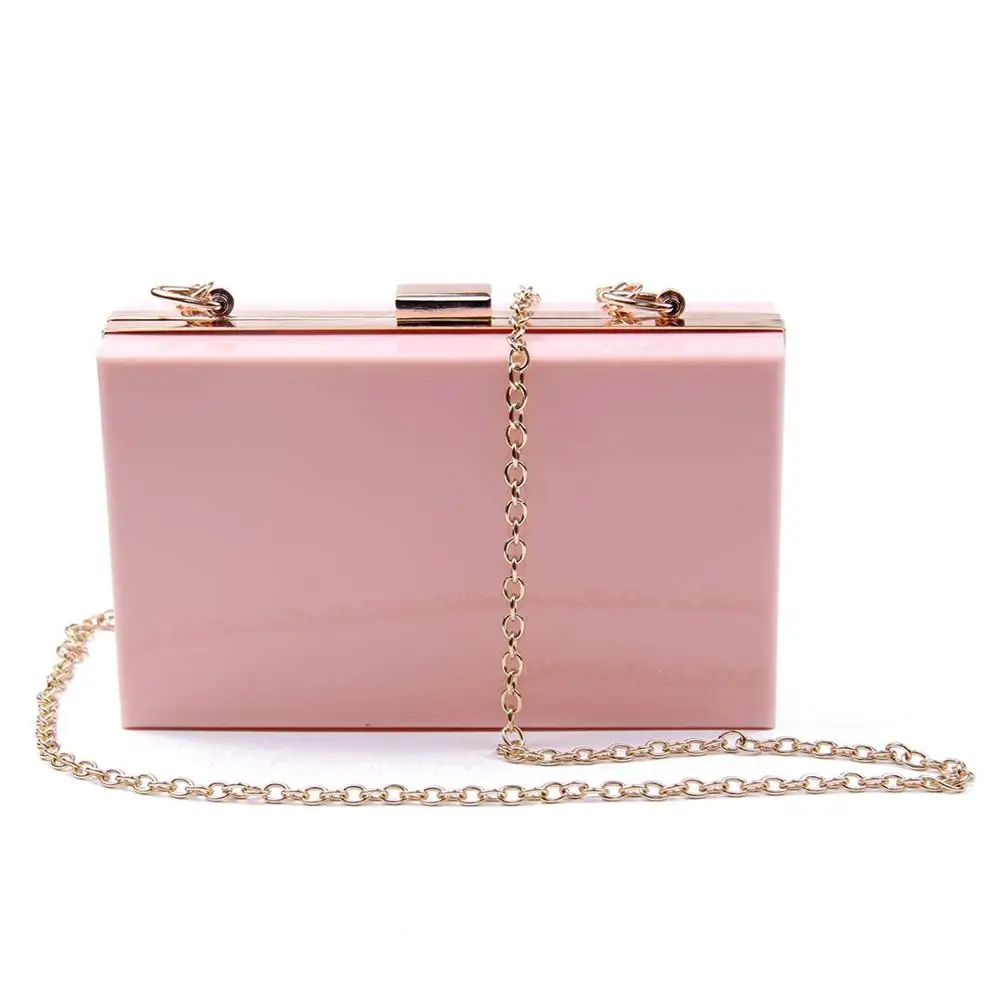 Милый розовый кошелек сумка акриловая прямоугольная Сумочка для женщин/девочек