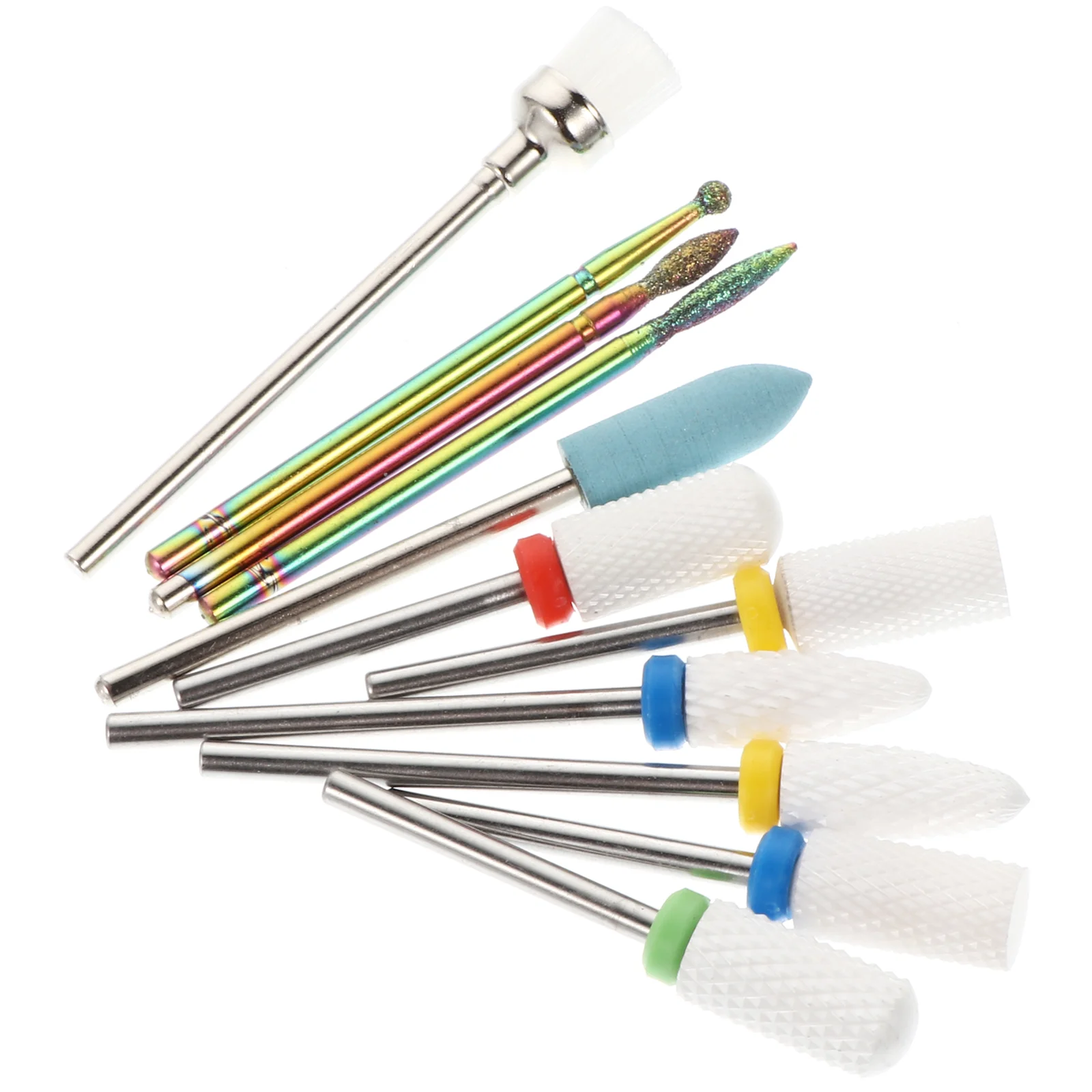 

11pcs Household Nail Drill Bits Manicure File Grinding Heads Nail Salon Supplies