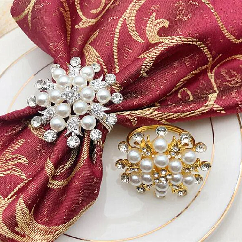 6 шт. кольцо для салфетки держатель круглый цветок перламутровая салфетка Пряжка