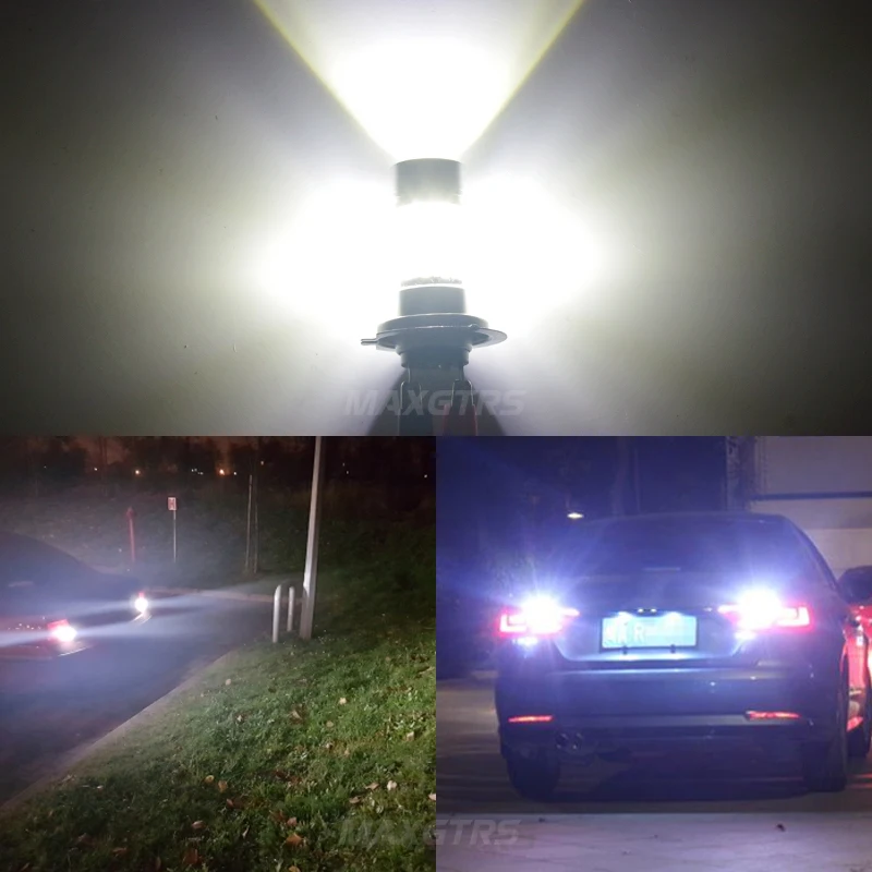 2x S25 1156 1157 7440 7443 W21W BA15S P21W 100 Вт CREE чип XBD светодиодный фонарь заднего хода лампа DRL сигнал поворота парковочные задние фонари