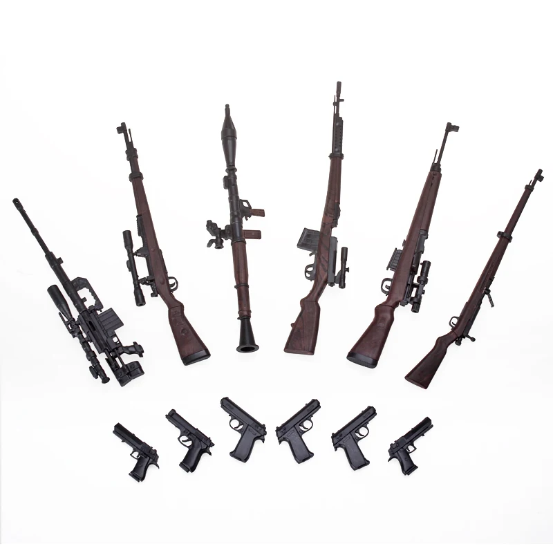 6 шт. пистолетов масштабный набор для моделирования 1/6 98k RPG сборка конструктор