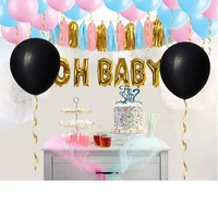 36inch black boy or girl surprise balloon gender reveal party latex balloons decorations blue pink confetti baby shower supplies