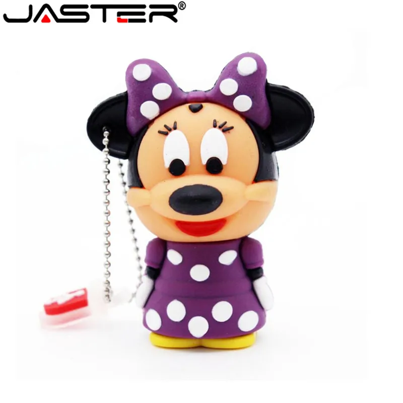 JASTER милый Микки Минни Маус USB флеш-накопитель Флешка 4 ГБ 8 ГБ 16 ГБ USB флешка Внешняя память накопитель 6 цветов