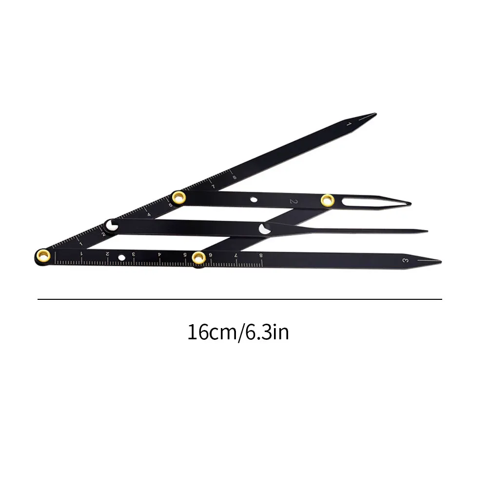 

Stainless Steel Triangle Tattoo Eyebrow Measurement Ruler Permanent Makeup Stencil Golden Ratio Foldable Caliper Makeup Tools