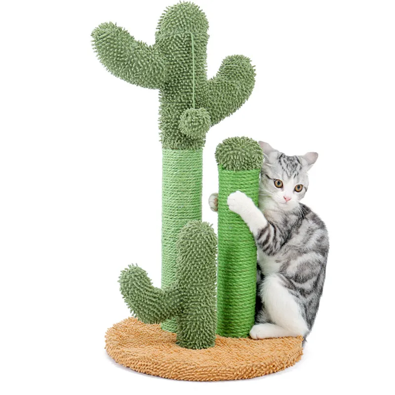 

Cactus Cat Scratching Post with Sisal Rope Cat Scratcher Cactus for Young and Adult Cats Cat Scratch Toy