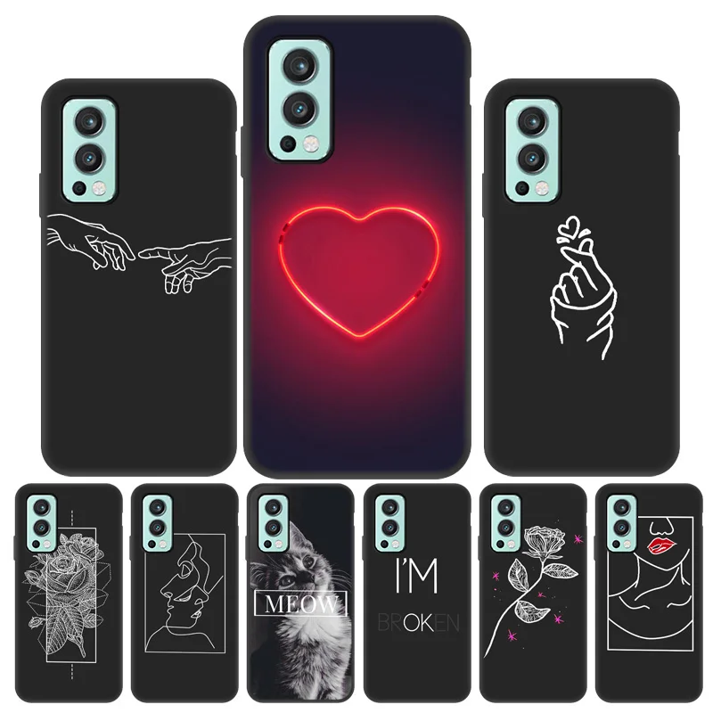 phone case for oneplus 8t cases silicon bumper oneplus nord 2 9 pro 8 7 7t 6 6t one plus 8t oneplus8t tpu painted covers fundas free global shipping