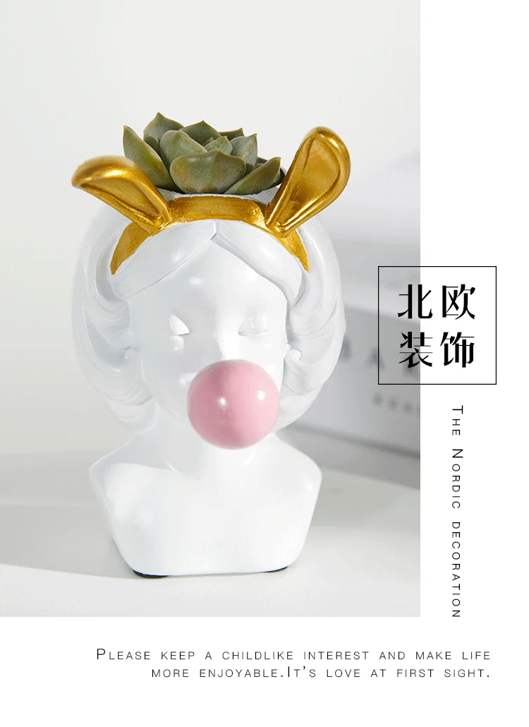 Полимерная ваза в скандинавском стиле для милых девушек декоративная smal