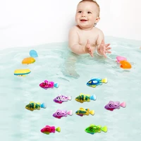 kids bath toys mini aquarium fish water activated electric swimming robot fish toy swimming fish with led light for bathroom