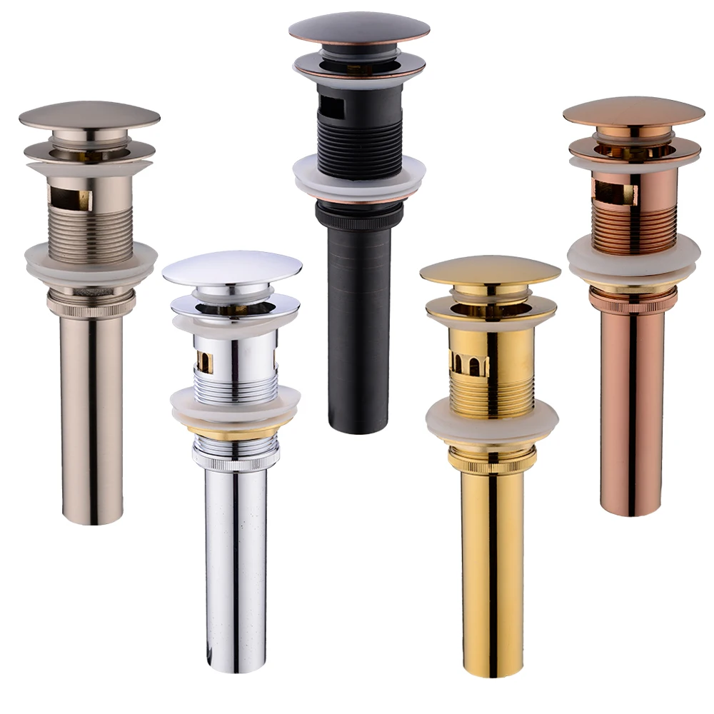 Латунный сливной черный/хромированный/золотой/розовое золото/ORB ванная комната