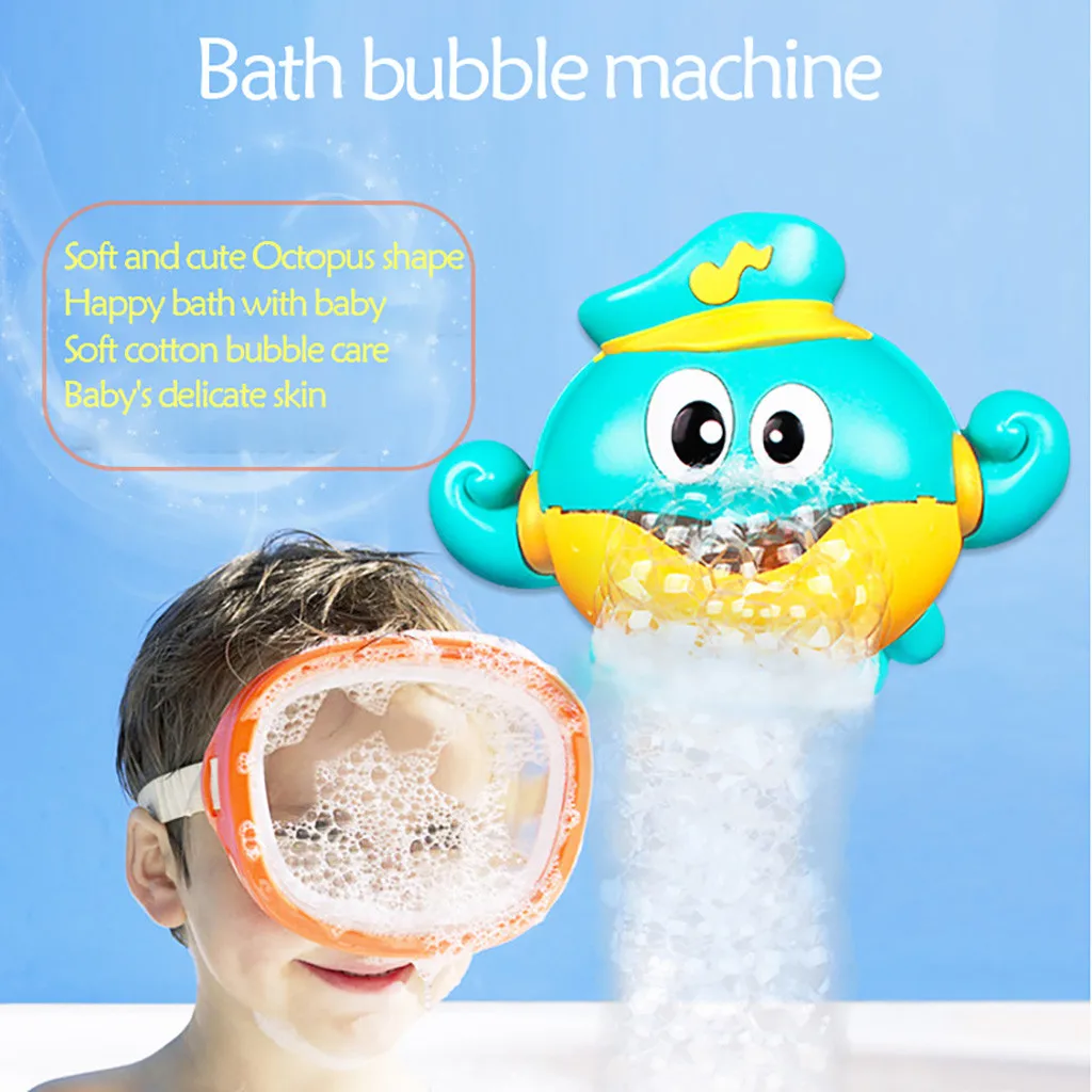 

Baby Bath Toys Bubble Machine Octopus Music Kids Bath Toy Bathtub Soap Automatic Bubble Maker Baby Bathroom Toy for Children
