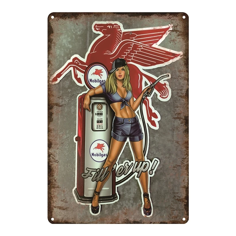 

Vintage Gas Oil Metal Tin Signs Art Poster Garage Wall Stickers Plaque Plate Club Retro Painting Wall Decor A7