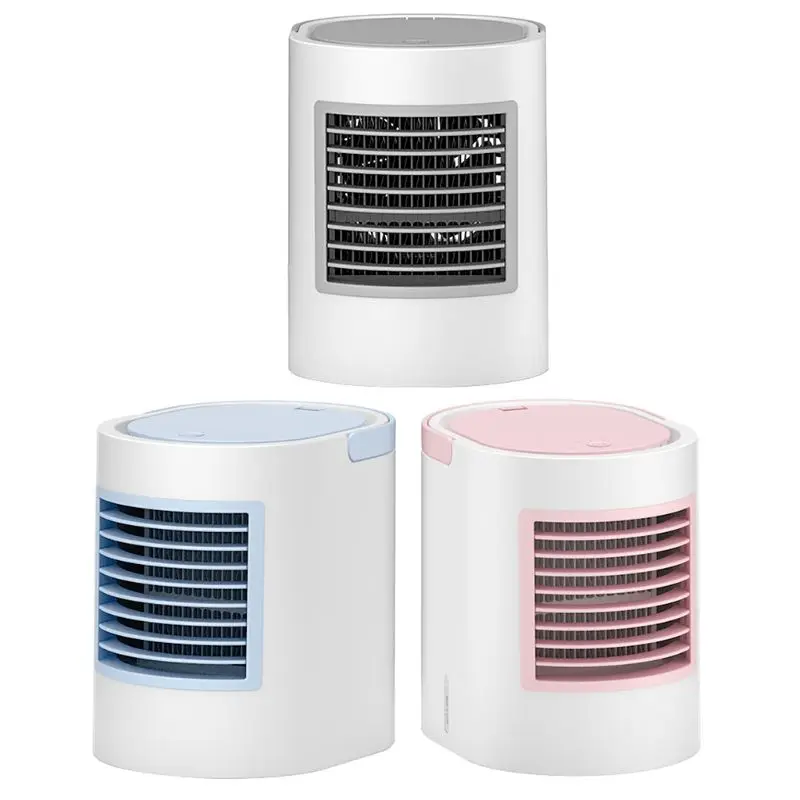 

USB Air Cooler Mini Portable Silent Air Conditioner With Handle Fan Water Cooling Fan Noiseless Evaporative Air Humidifier