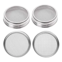 stainless steel jar lids mesh strainer seed germination lid kit for mason jar sprout growing home supplies70mm