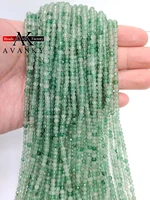 natural faceted green strawberry crystal beads small section loose spacer for jewelry making diy necklace bracelet 15 3x4mm