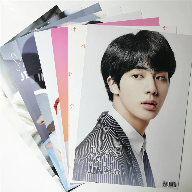 8 *(42x29 см) Новые плакаты Bangtan Boys Kim Seok Jin наклейки на стену подарки KPOP постеры Eat | Дом