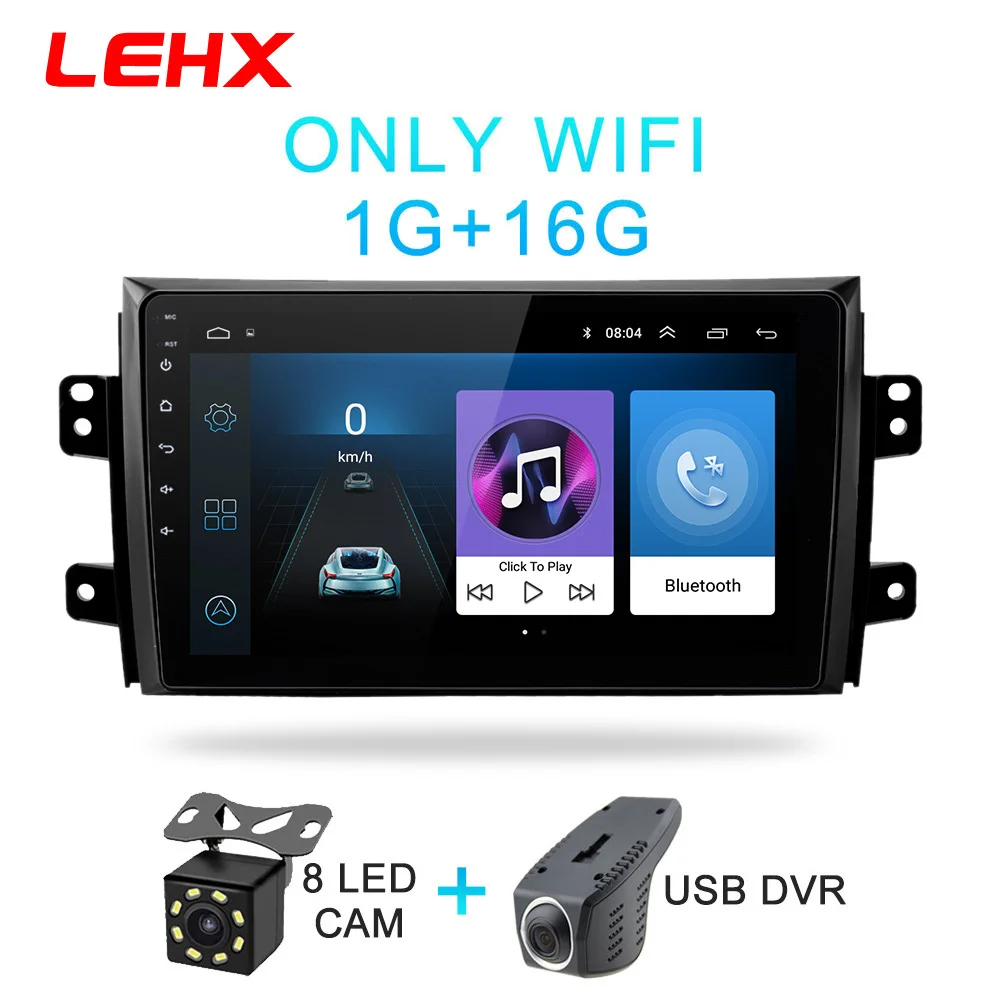 LE-SX4-CAM-DVR LEHX 2.5D ips экран Автомобильный Радио плеер для Suzuki SX4 2006 2007 2008-2011 2012 2Din Android 8,1 Мультимедиа gps навигационный плеер - Цвет: LE-SX4-CAM-DVR
