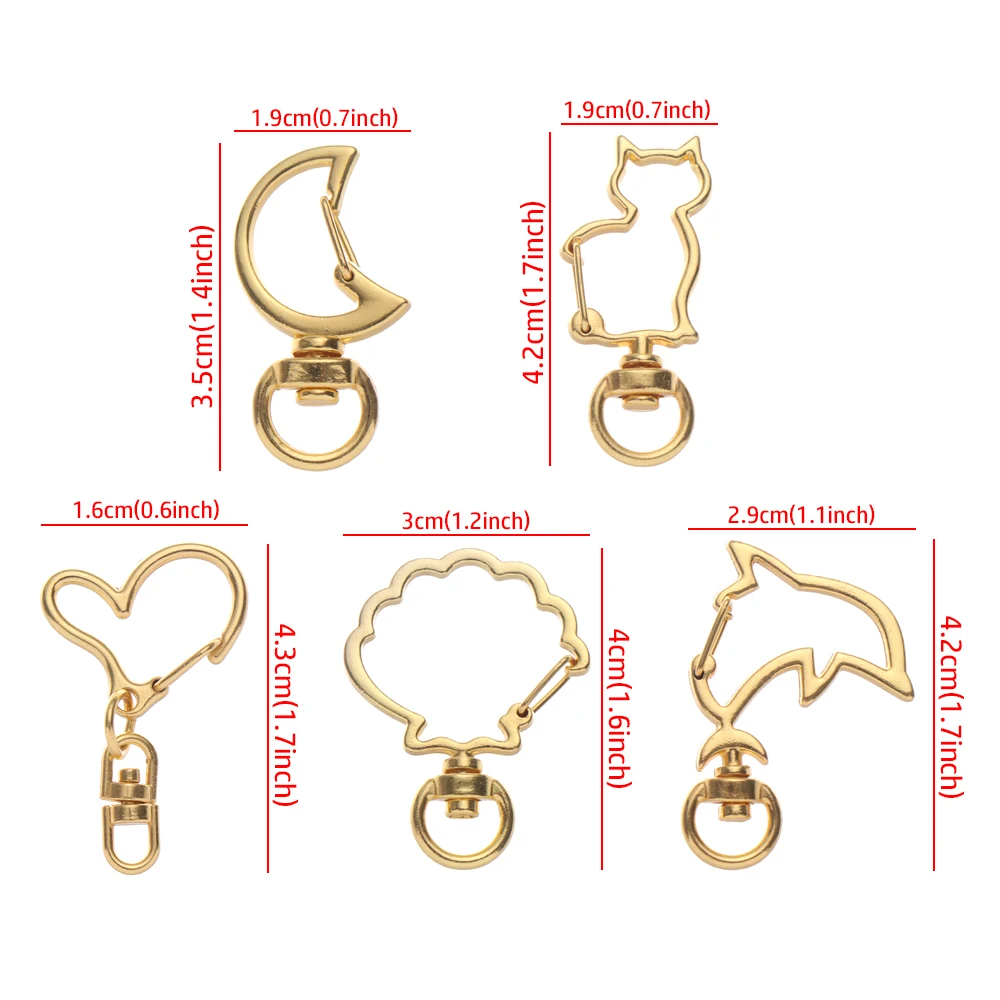 New 5pcs Metal Snap Hook Trigger Clips Buckles For Keychain Lobster Clasp Hooks for Necklace Key Ring DIY Making | Украшения и