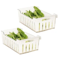hpdear 2 pack fruit vegetable strainer basket removable kitchen refrigerator food storage container organizer