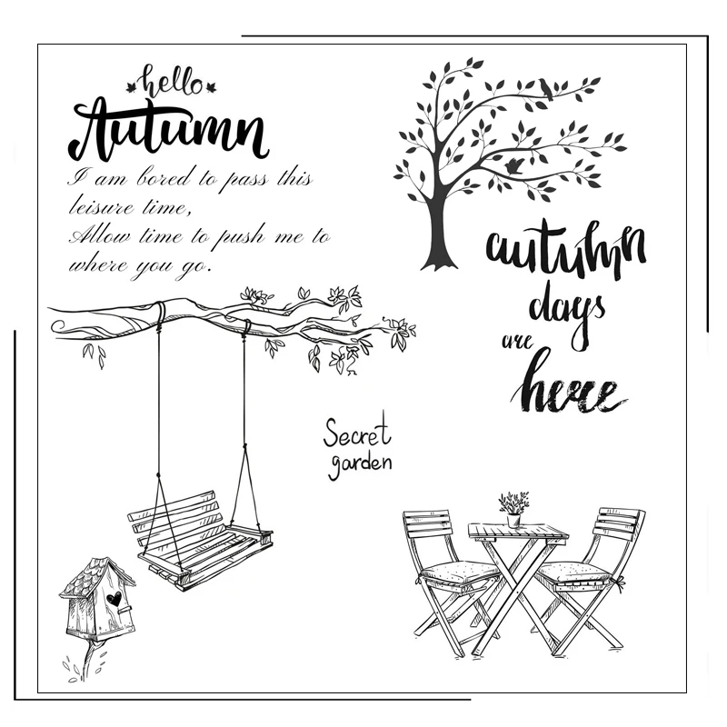 

Swing Seat Clear Stamps Scrapbooking Crafts Decorate Photo Album Embossing Cards Making Clear Stamps New