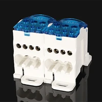 1pcs ukk80a terminal block 1 in many out din rail distribution box universal electric wire connector