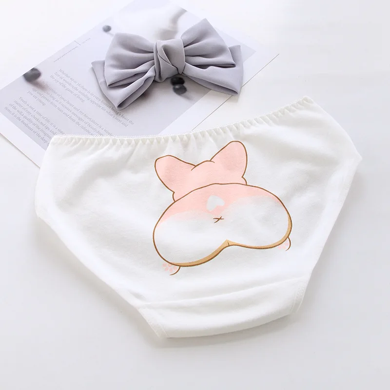 5 шт./лот трусики для молодых девушек с героями мультфильмов хлопковое дышащее