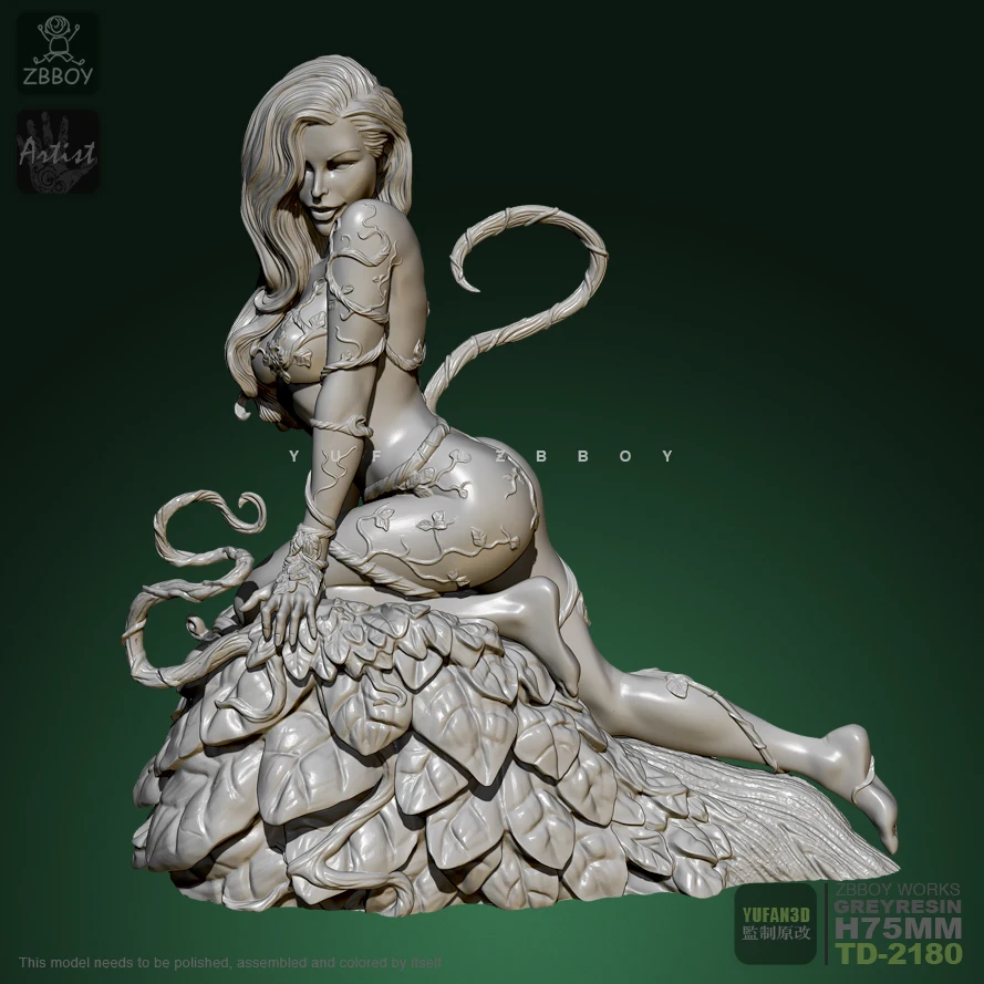 

75mm Resin model kits figure beauty colorless and self-assembled TD-2180