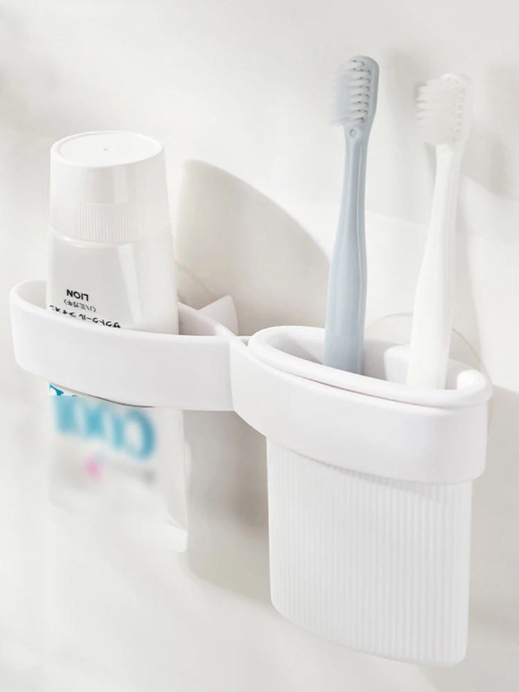 

Wall-mounted Free Punching Facial Cleanser Storage Clip Hanger Toothpaste Rack Squeeze Toothpaste Artifact Storage Shelve