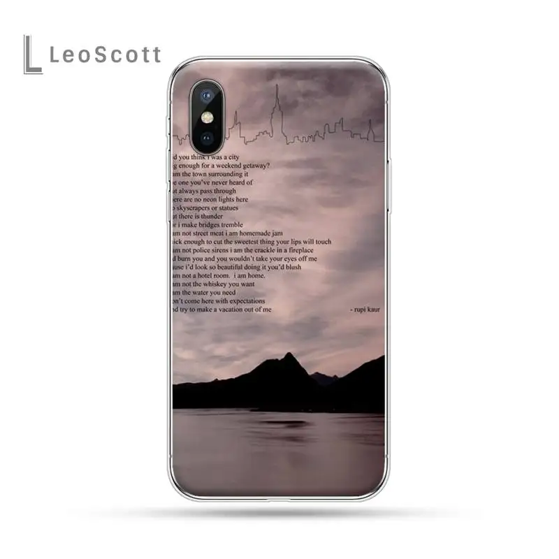 

Rupi Kaur Beach Sea Mountain Lines Art luxury Anti-fall Phone Case For iphone 12 5 5s 5c se 6 6s 7 8 plus x xs xr 11 pro max