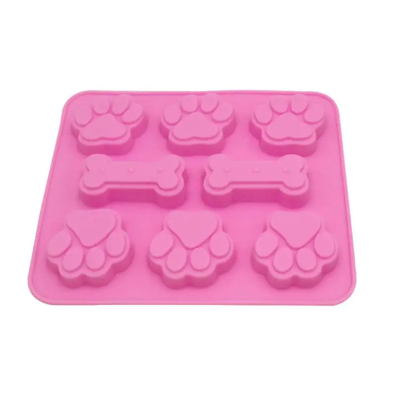 NEW puppy Creative Dog Bone Footprint Cake Mold 2-in-1 Silicone Baking Food Grade Material Mould Tool | Дом и сад