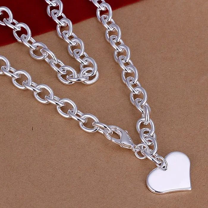 Очаровательная Подвеска для женщин и мужчин красивое посеребренное ожерелье в