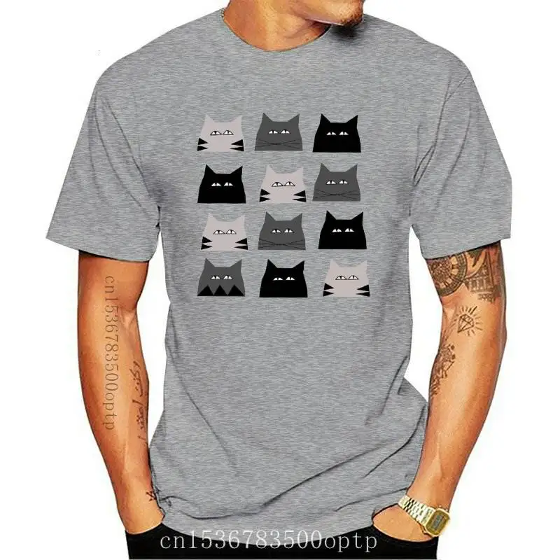 

T-shirts for Women 2021 Cat Face Funny Cartoon Girl Printing 90s Spring Summer Top Lady Print Graphic Tshirt Female Tee T-Shirt