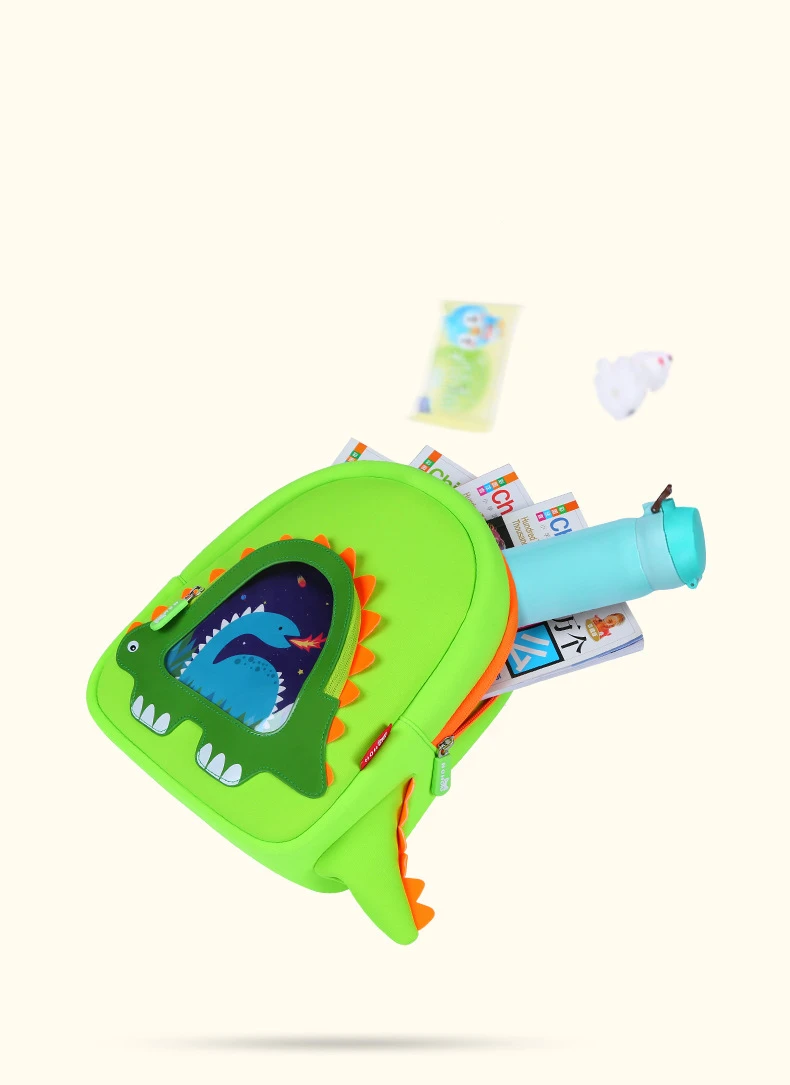 NOHOO портфель школьный 3D мультфильм животных школьные сумки Высокого качества прозрачный водонепроницаемый