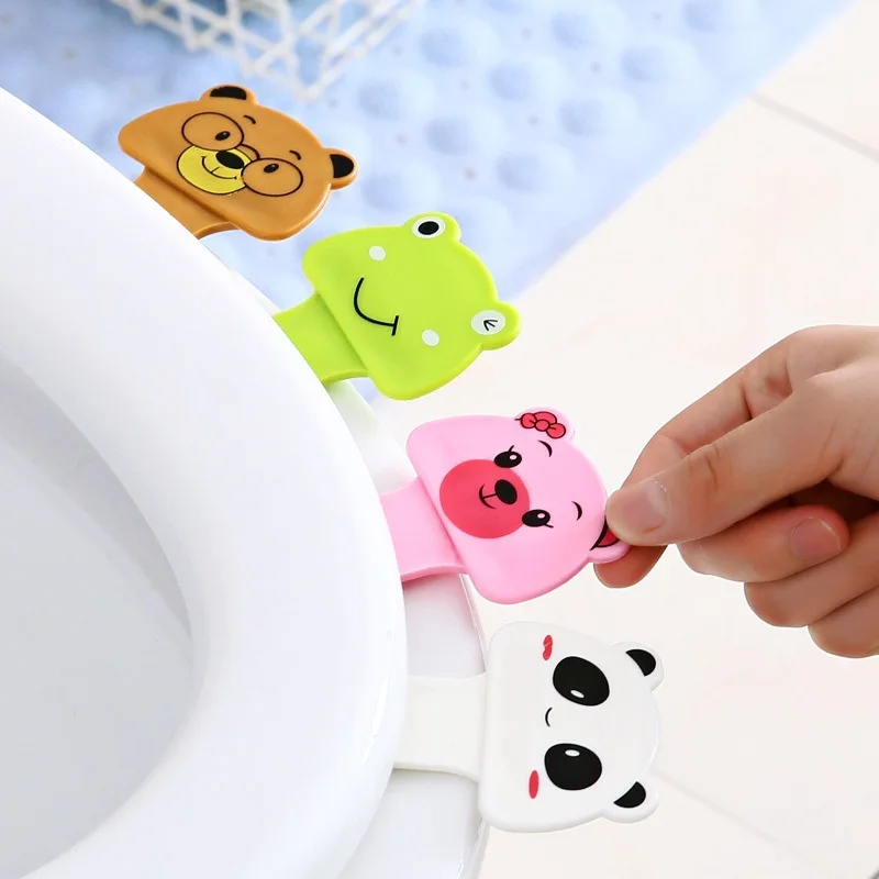 

1Pc Creative Cute Toilet Lid Lifter Anti-fouling Hand Toilet Seat Lifter Sticky Type Toilet Lid Uncovering Device Bathroom Tools