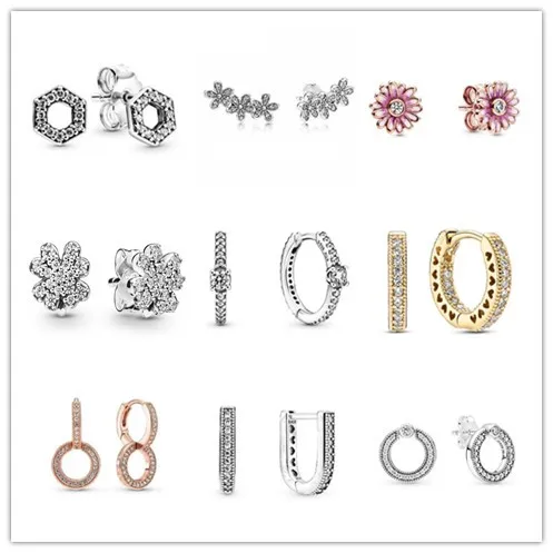 Серьги гвоздики из стерлингового серебра 925 пробы с закрепкой и логотипом серьги