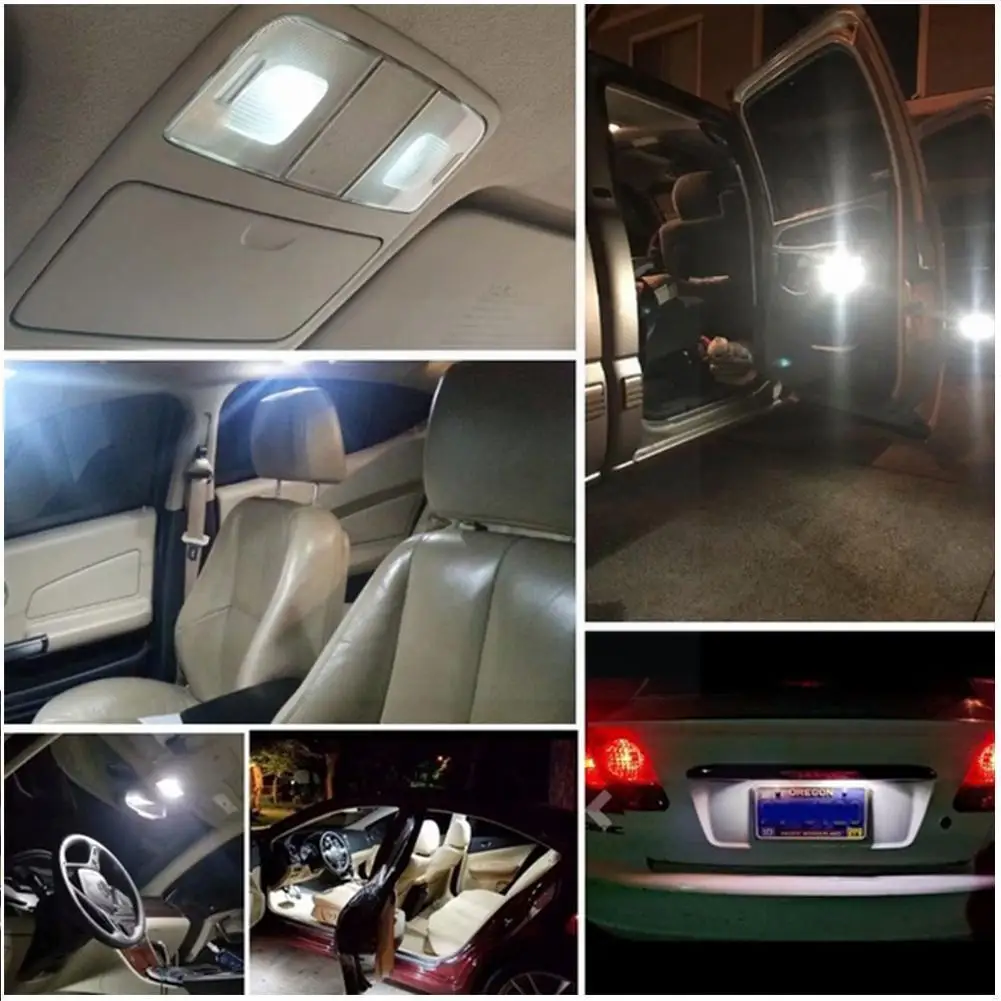 

2pcs T10 2835 12SMD 12LED Car Canbus Super Bright License Auto Turn Bulb Lamp Signal 2W Light P9D2