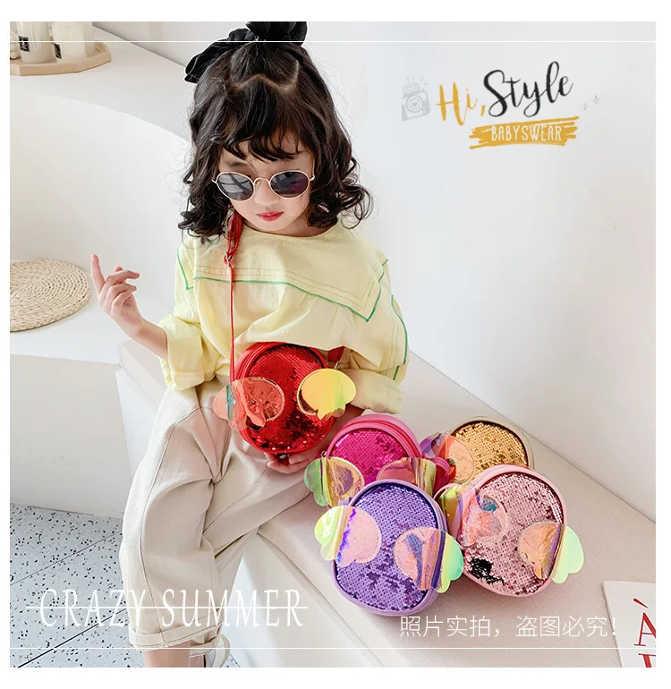 

Новинка 2021, милая детская мультяшная сумка, модная Радужная сумка с блестками, Повседневная сумка через плечо из искусственной кожи, сумка-м...